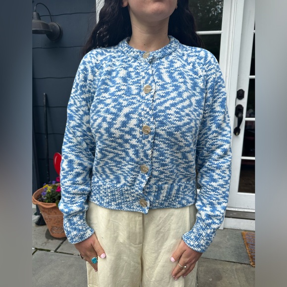 White + Warren Cotton Rope Cardi - Picture 2 of 3